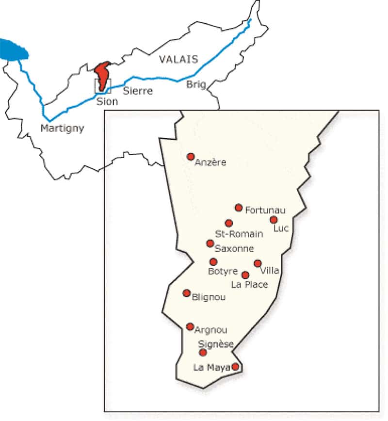 Les villages d'Ayent